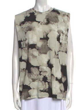 Christian Wijnants Anthra Shoulder Pleated Top Rayon Knit Relaxed Fit M Womens